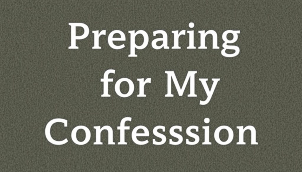 je prépare ma confession catéchèse