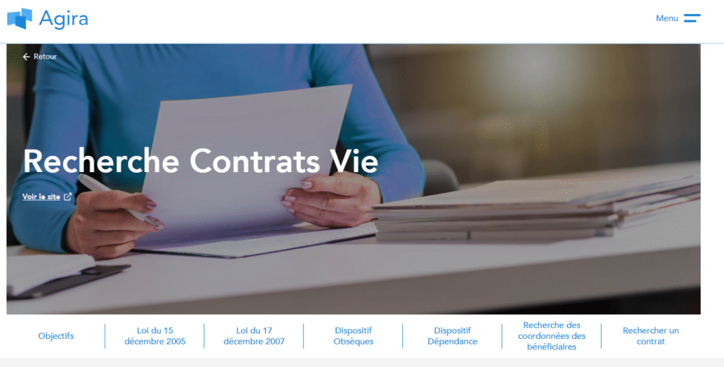 savoir si on est bénéficiaire d'une assurance vie en faisant une demande AGIRA